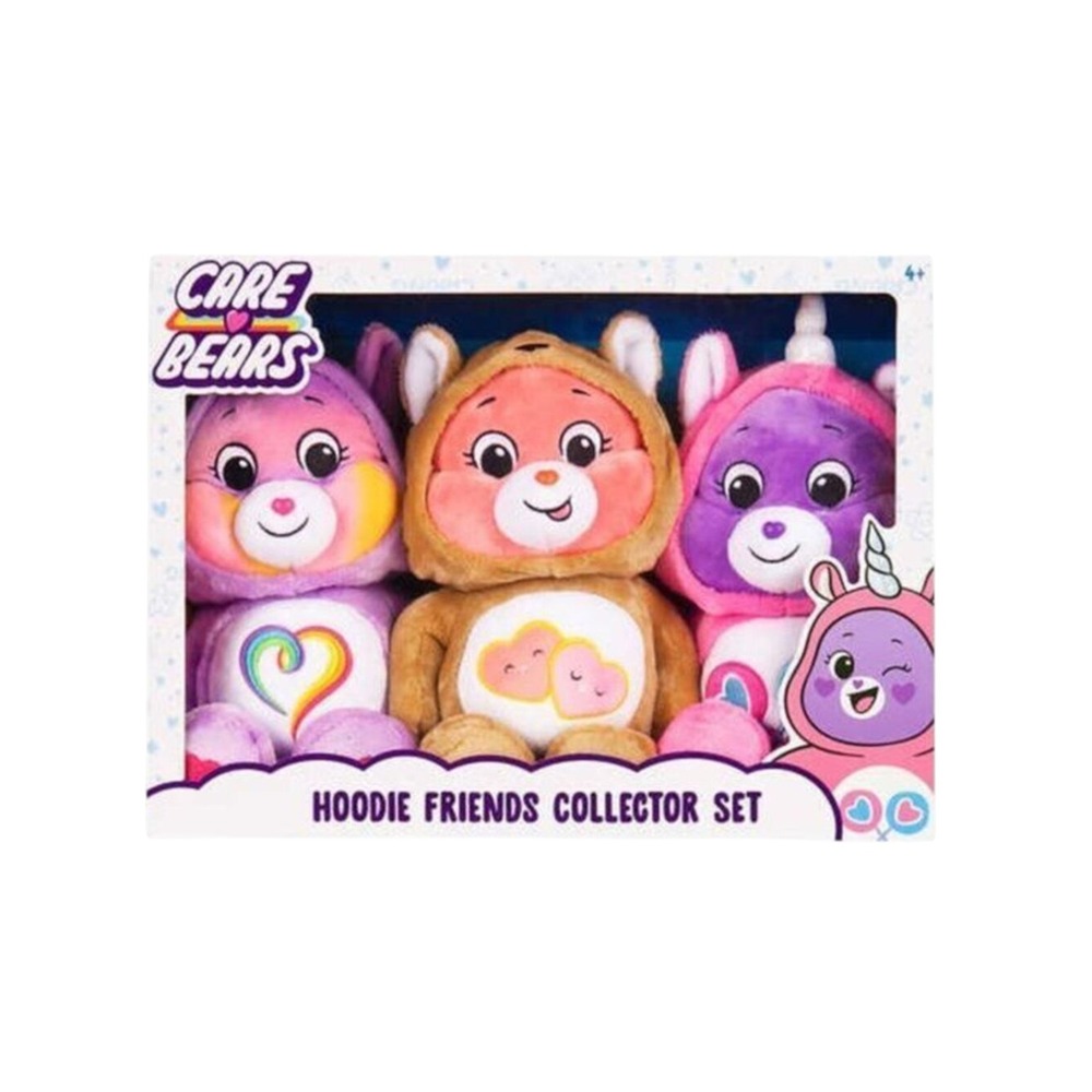 Care Bears Hoodie Friends Collector Set 3 pack ~ Pegasus, Fox, Unicorn